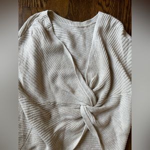 Cream Knot Sweater